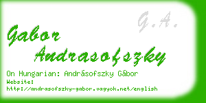 gabor andrasofszky business card