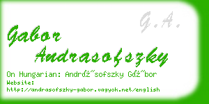 gabor andrasofszky business card